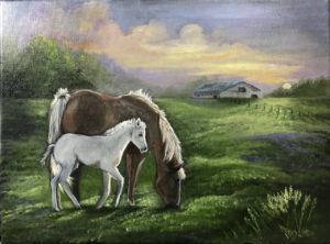 Breakfast with Mom 16" x 12"