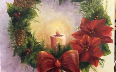 Holiday Wreath Oil Painting Tutorial