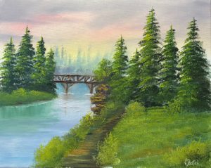 Lilac Studio - Bob Ross - Footbridge @ Lilac Studio in New Castle | Muncie | Indiana | United States