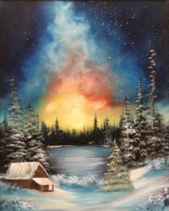 Sorry this class is full- Bob Ross Style - Glowing Nebula - New Castle Lilac Studio @ Lilac Studio in New Castle | Muncie | Indiana | United States