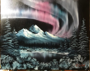 FULL- New Castle Lilac Studio - Bob Ross - Northern Lights @ Lilac Studio in New Castle | Muncie | Indiana | United States