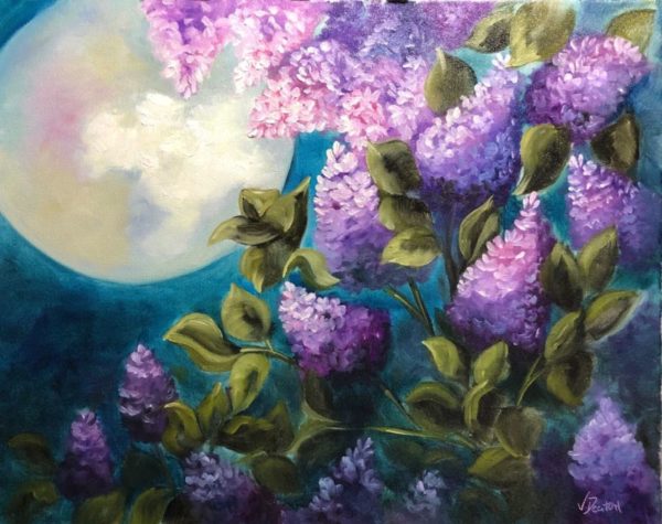 Moonlit Lilacs - 20" x 16"