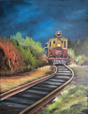 Night Train - 12" x 16"