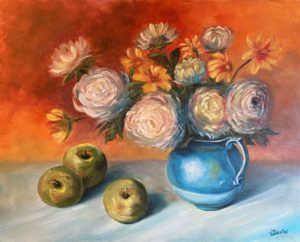 Apples and Mums (20" x 16")