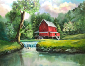 Spring at the Mill  (20" x 16")