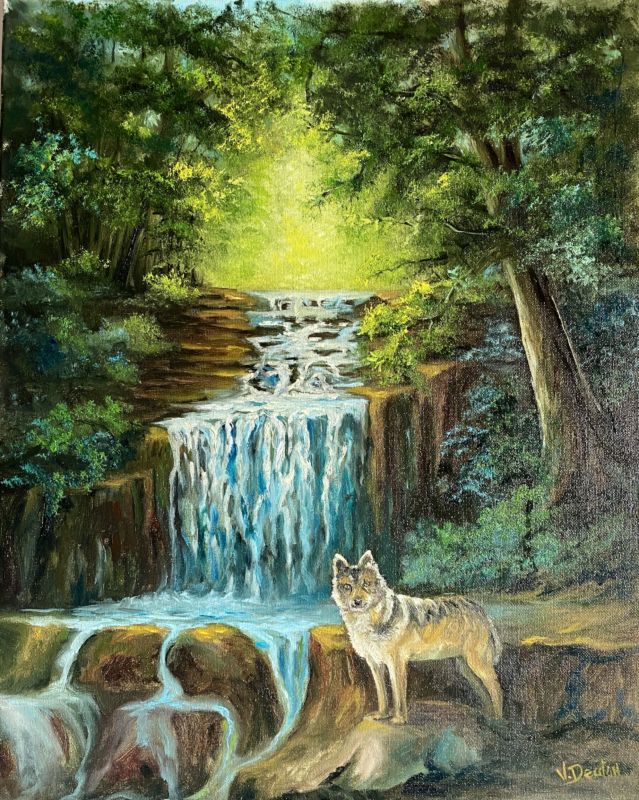 Ever Watchful Mailed Packet via USPS Oil Painting by Gini Deaton