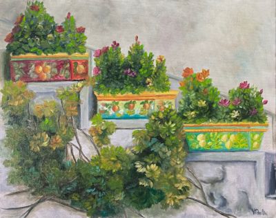 Stairway Garden Oil Painting Tutorial