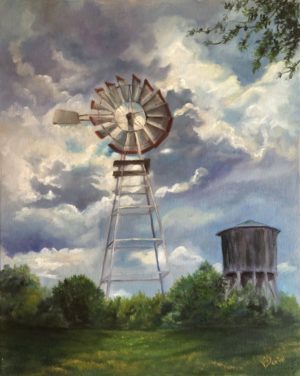 Windmill Sky (16" x 20")
