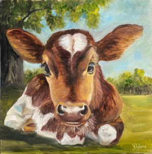 Sweetheart Calf (14" x 14")
