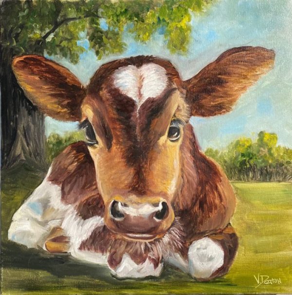 Sweetheart Calf (14" x 14")