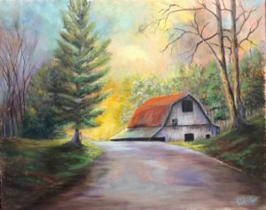 Just Over the Hill (20" x 16")