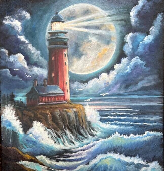 Moonlit Lighthouse