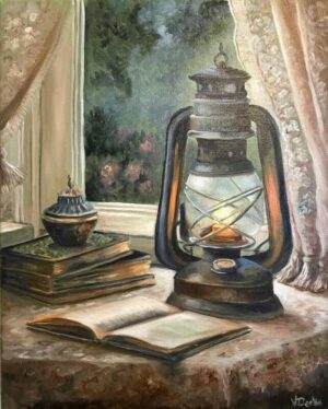 Reading by Lamplight 16" x 20"