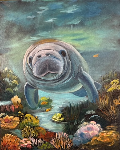 Manatee Oil Painting Video Tutorial