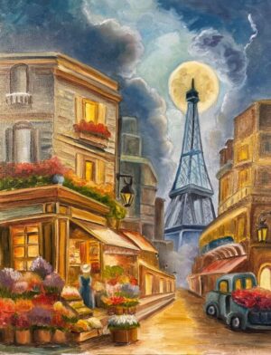 Paris Flower Shop (20"x16")