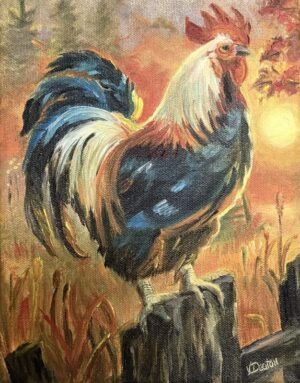 Rooster Sunrise 8" x 10"