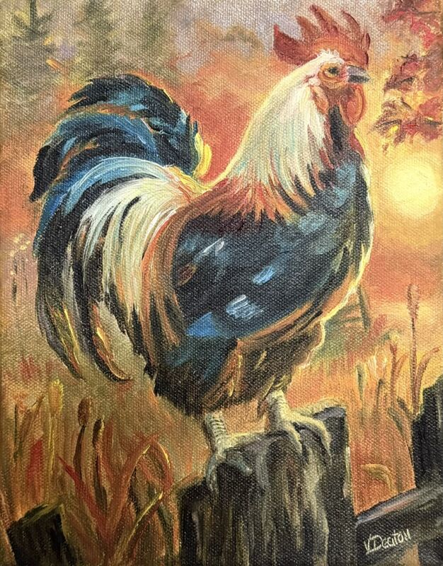 Rooster Sunrise 8" x 10"